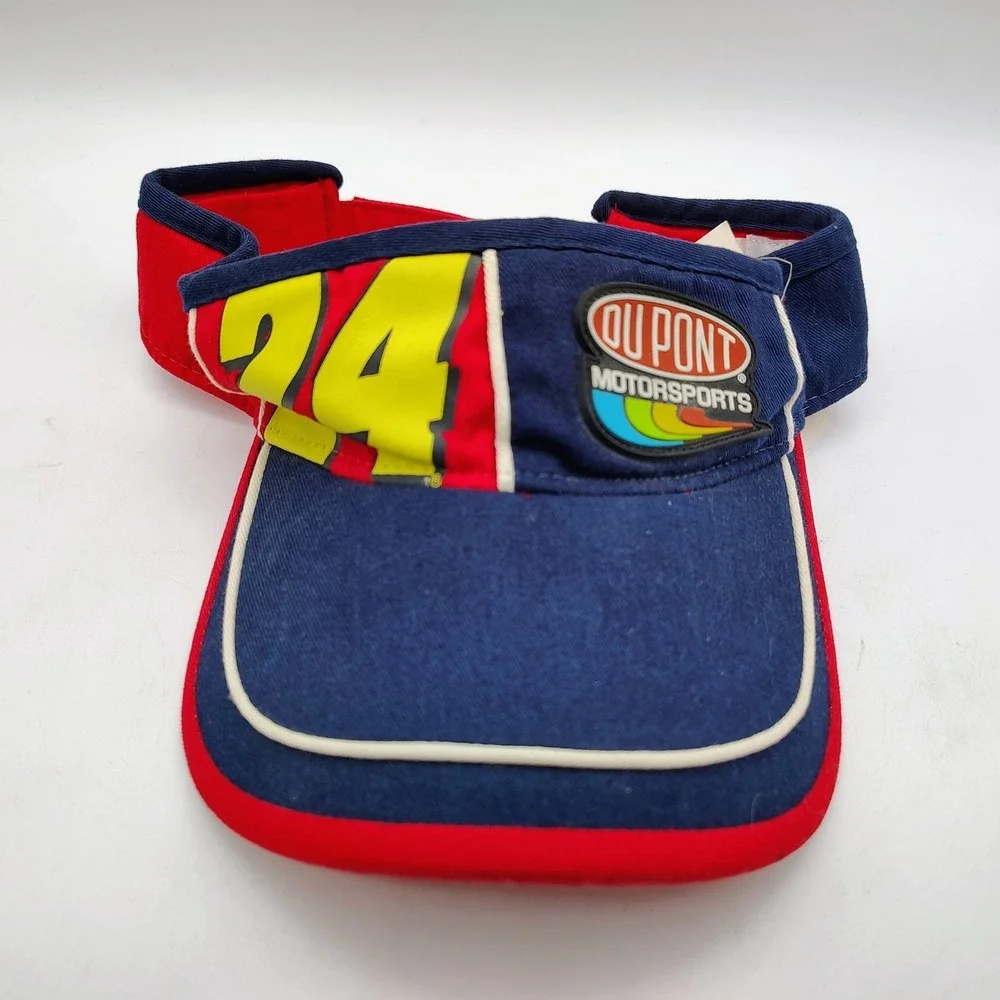 Chase Authentics Jeff Gordon #24 Visor Nascar Racing Cap Hat Adjustable Navy